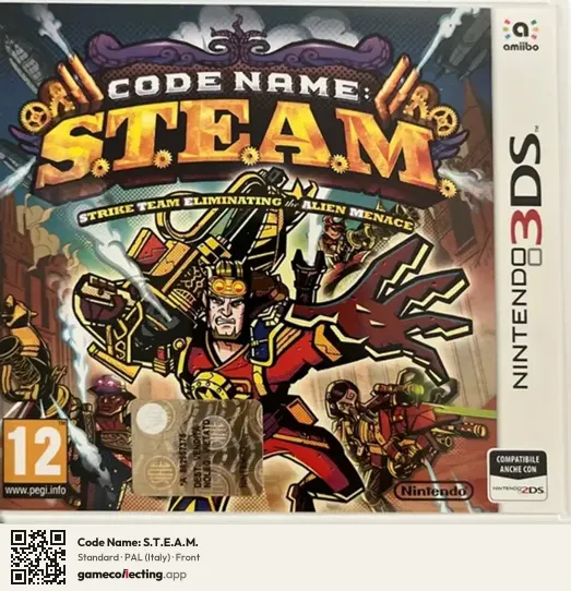 Code Name: S.T.E.A.M. Nintendo 3DS, Italy box front