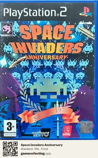 Space Invaders Anniversary PlayStation 2, PAL box front