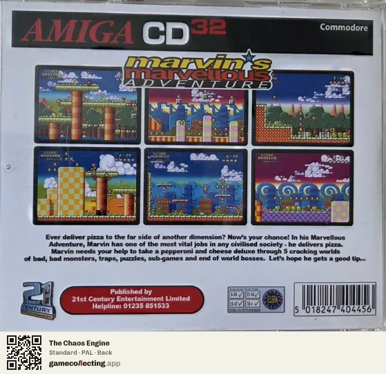 The Chaos Engine Amiga CD32, PAL box back
