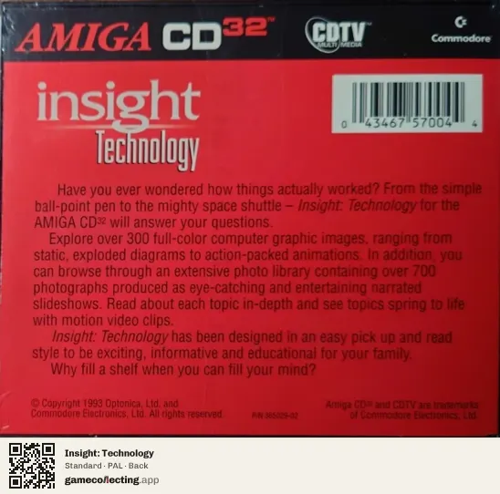 Insight: Technology Amiga CD32, PAL box back