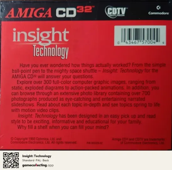 Insight: Technology Amiga CD32, PAL box back