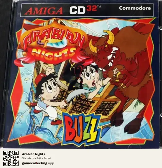 Arabian Nights Amiga CD32, PAL box front