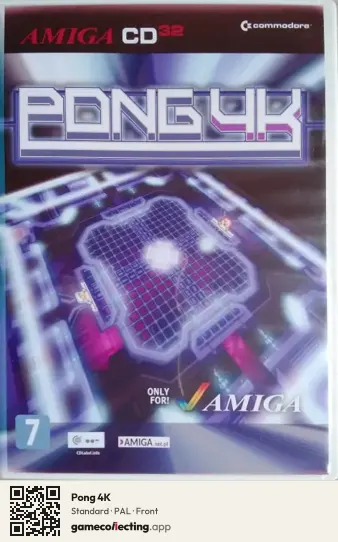 Pong 4K Amiga CD32, PAL box front