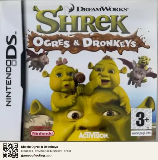 Shrek: Ogres & Dronkeys Nintendo DS, United Kingdom box front