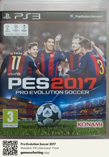 Pro Evolution Soccer 2017 PlayStation 3, Germany box front