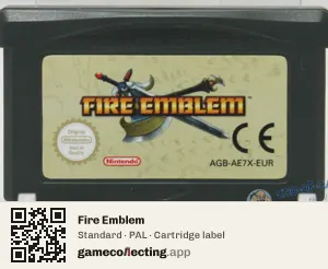 Fire Emblem Game Boy Advance, PAL cartridge label