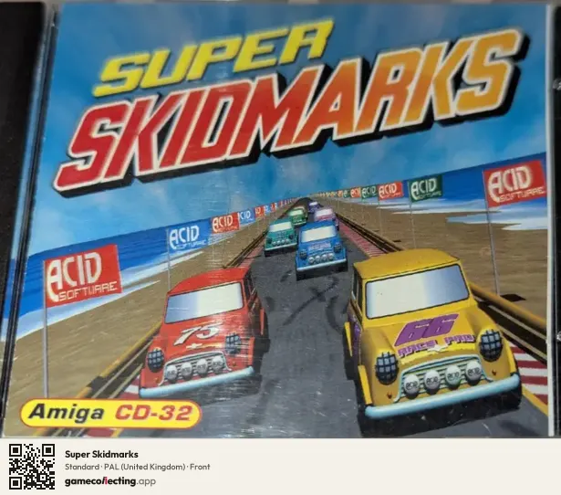Super Skidmarks Amiga CD32, United Kingdom box front