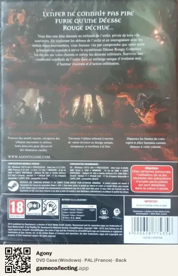 Agony Computer, France box back