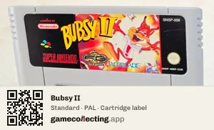 Bubsy II Super Nintendo Entertainment System, PAL cartridge label