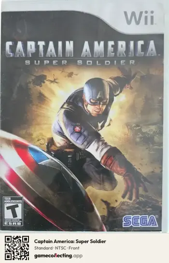 Captain America: Super Soldier Nintendo Wii, NTSC box front
