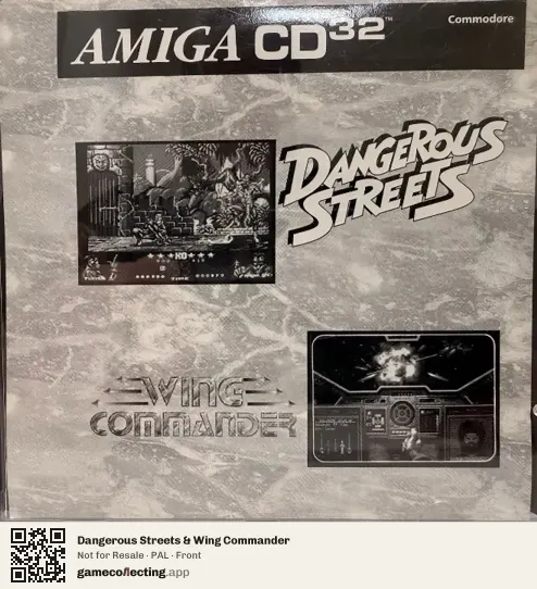 Dangerous Streets & Wing Commander Amiga CD32, PAL box front