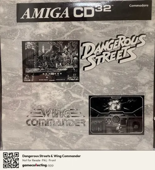 Dangerous Streets & Wing Commander Amiga CD32, PAL box front