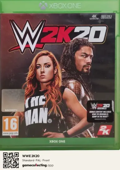 WWE 2K20 Xbox One, PAL box front