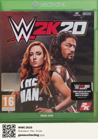 WWE 2K20 Xbox One, PAL box front
