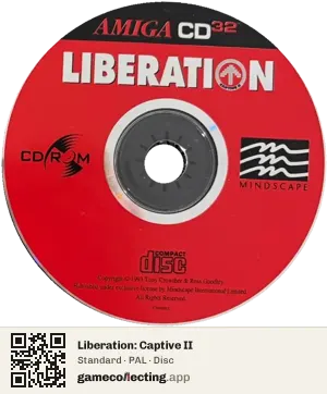 Liberation: Captive II Amiga CD32, PAL disc