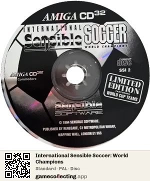 International Sensible Soccer: World Champions Amiga CD32, PAL disc
