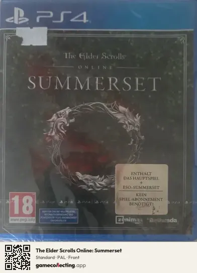 The Elder Scrolls Online: Summerset PlayStation 4, PAL box front