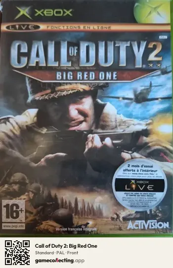 Call of Duty 2: Big Red One Xbox, PAL box front