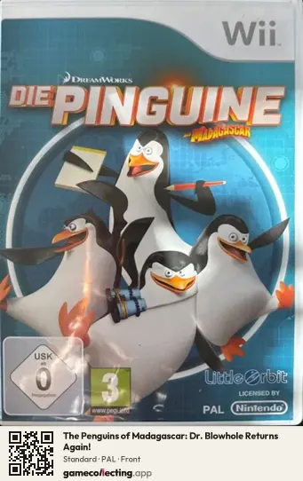 The Penguins of Madagascar: Dr. Blowhole Returns Again! Nintendo Wii, PAL box front