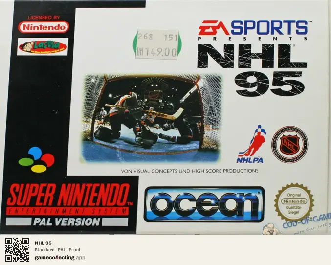NHL 95 Super Nintendo Entertainment System, PAL box front