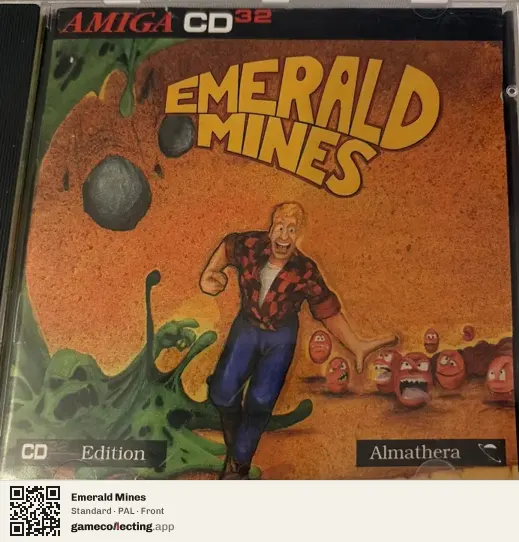 Emerald Mines Amiga CD32, PAL box front