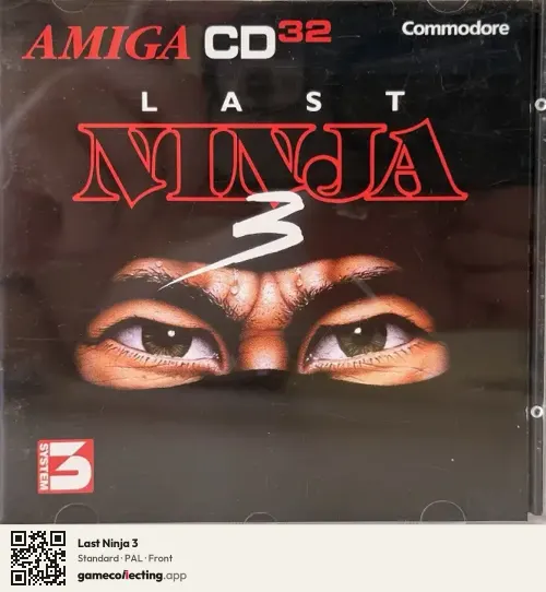 Last Ninja 3 Amiga CD32, PAL box front