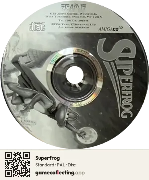Superfrog Amiga CD32, PAL disc