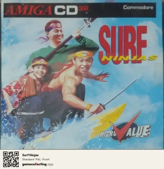 Surf Ninjas Amiga CD32, PAL box front