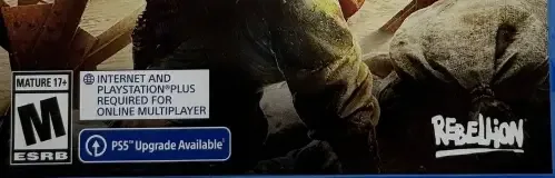 Sniper Elite 5, the ESRB box on its front