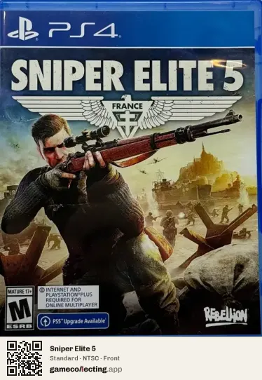 Sniper Elite 5 PlayStation 4, NTSC box front