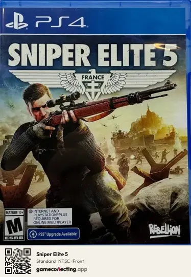 Sniper Elite 5 PlayStation 4, NTSC box front