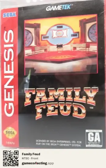 Family Feud Sega Mega Drive / Genesis, NTSC box front