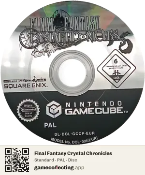 Final Fantasy Crystal Chronicles Nintendo GameCube, PAL disc