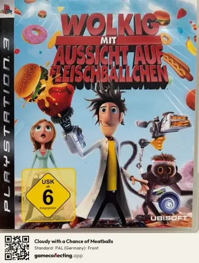Cloudy with a Chance of Meatballs PlayStation 3, Germany box front
