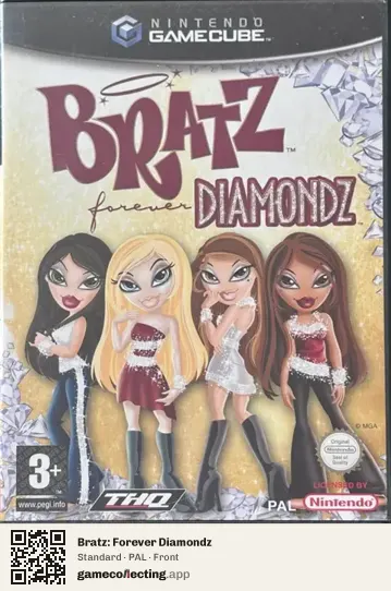 Bratz: Forever Diamondz Nintendo GameCube, PAL box front