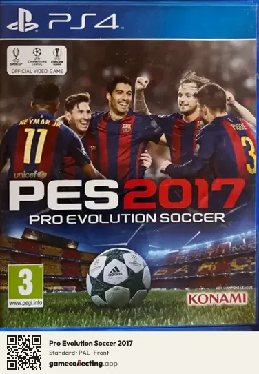 Pro Evolution Soccer 2017 PlayStation 4, PAL box front
