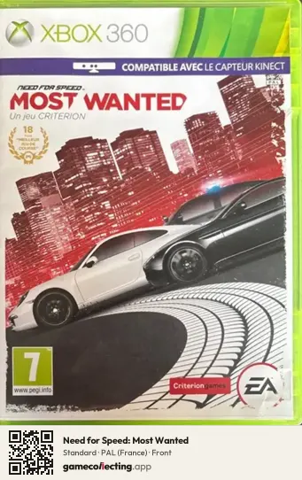 Need for Speed: Most Wanted Xbox 360, France box front
