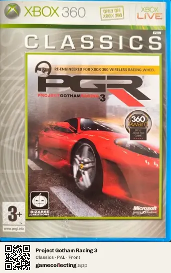 Project Gotham Racing 3 Xbox 360, PAL box front
