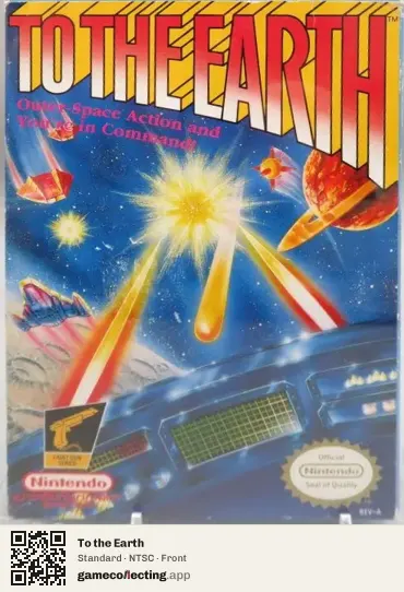 To the Earth Nintendo Entertainment System, NTSC box front