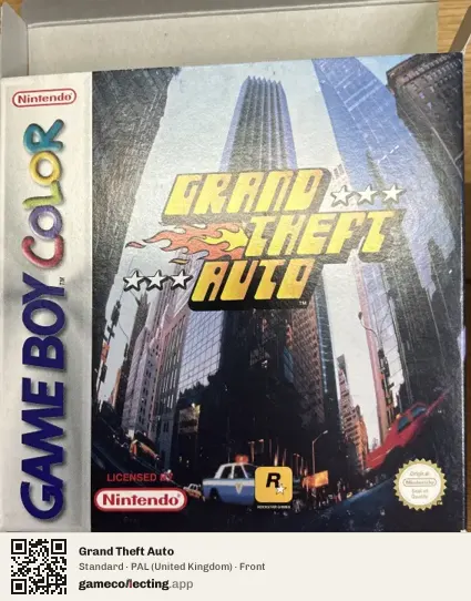 Grand Theft Auto Game Boy Color, United Kingdom box front