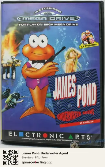 James Pond: Underwater Agent Sega Mega Drive / Genesis, PAL box front
