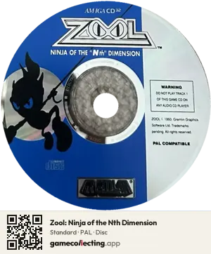 Zool: Ninja of the Nth Dimension Amiga CD32, PAL disc