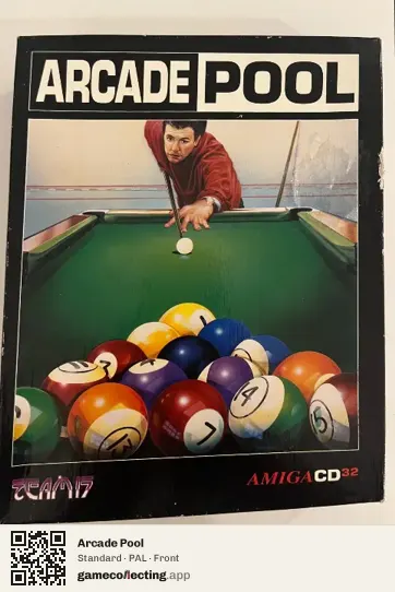 Arcade Pool Amiga CD32, PAL box front