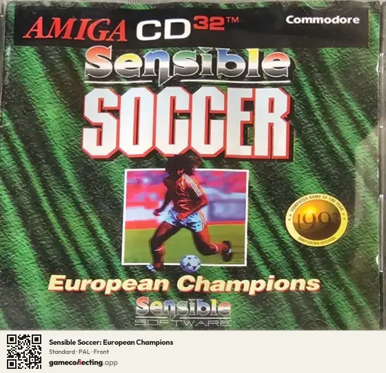 Sensible Soccer: European Champions Amiga CD32, PAL box front