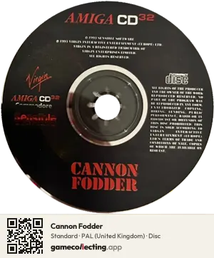 Cannon Fodder Amiga CD32, PAL disc
