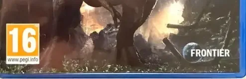 Jurassic World Evolution, the PEGI square on its front