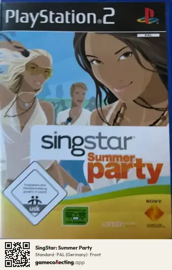 SingStar: Summer Party PlayStation 2, Germany box front