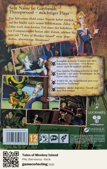 Tales of Monkey Island Computer, Germany box back