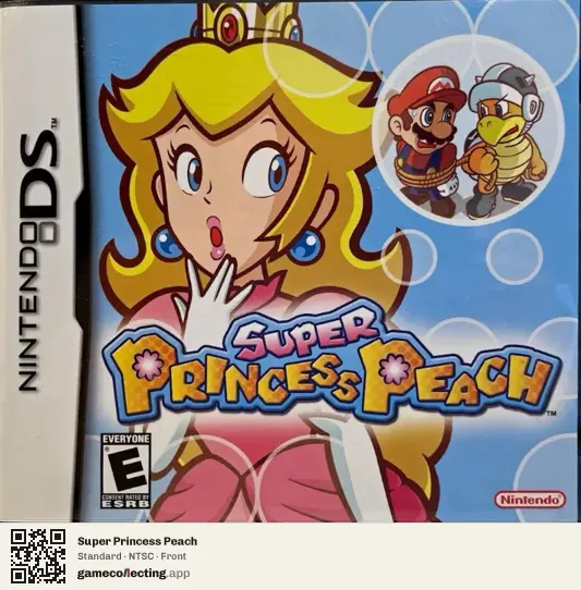 Super Princess Peach Nintendo DS, NTSC box front