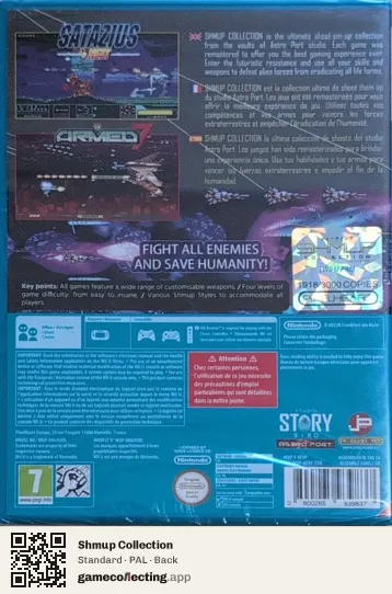 Shmup Collection Nintendo Wii U, PAL box back